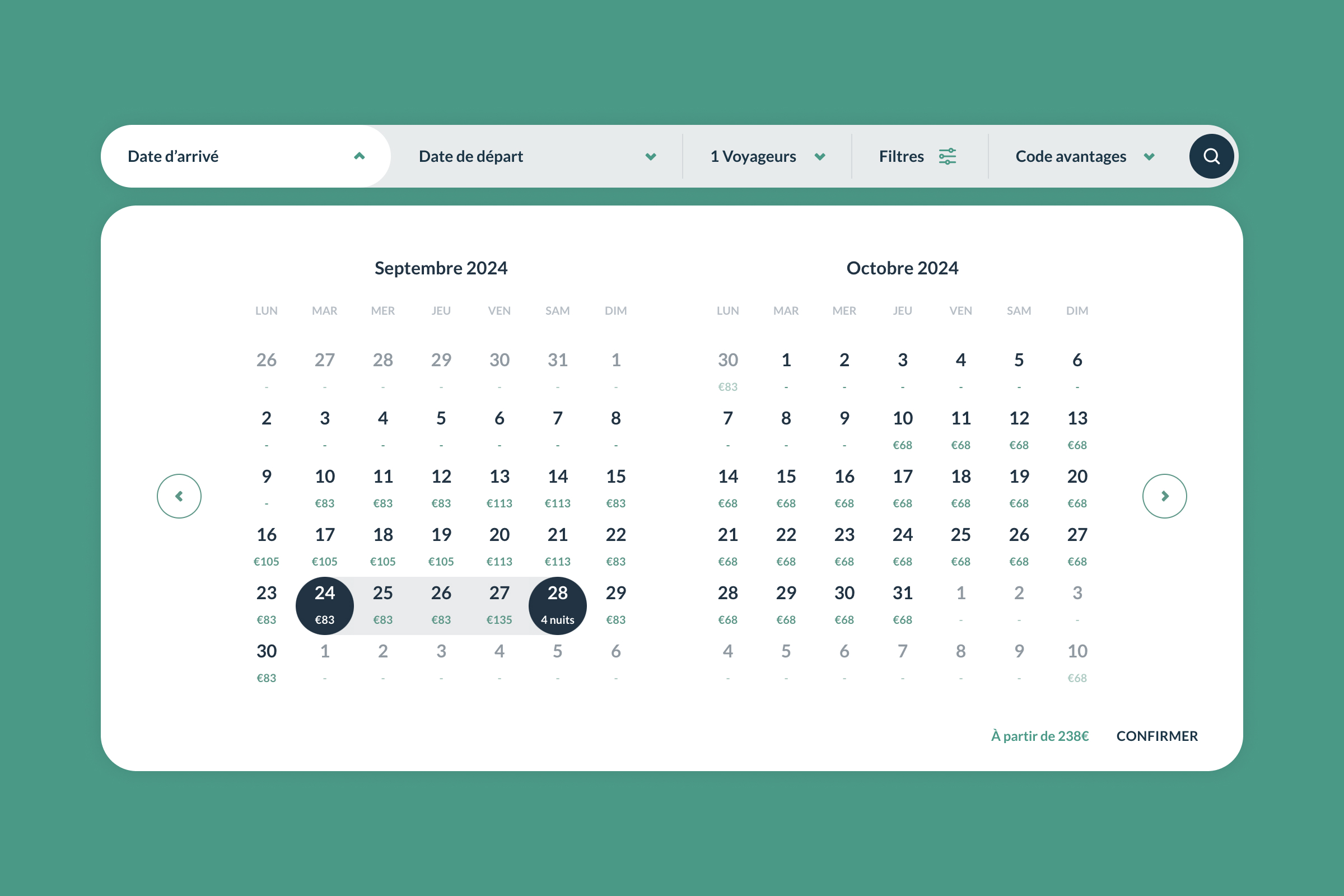 Calendrier dynamique