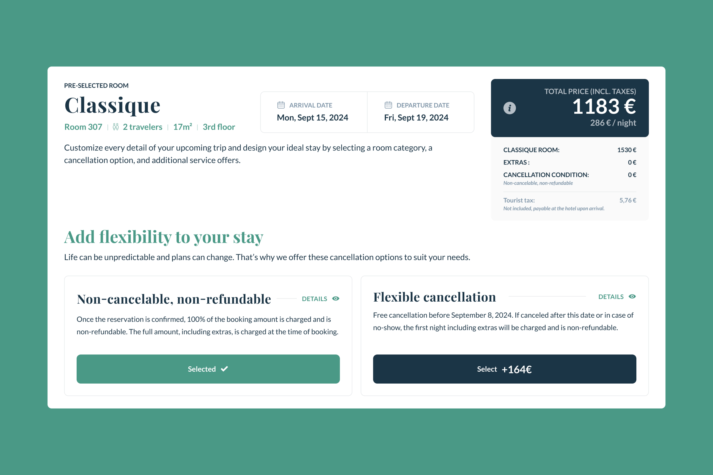 Reimagined booking journey